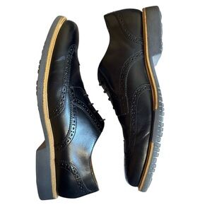 Cole Haan Men Black Leather Wingtip Oxford Dress Shoes Size 11.5 M